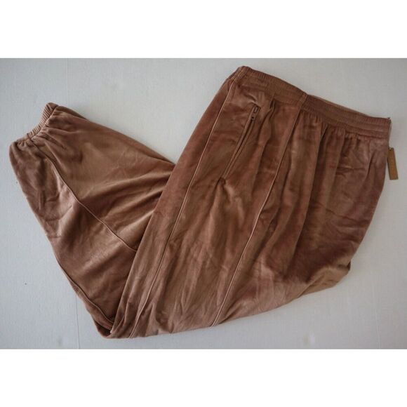 SKIMS AP-LEG-0887 Women Sz 4XL Sienna Brown Velour High Waist Oversized Joggers - Picture 9 of 12